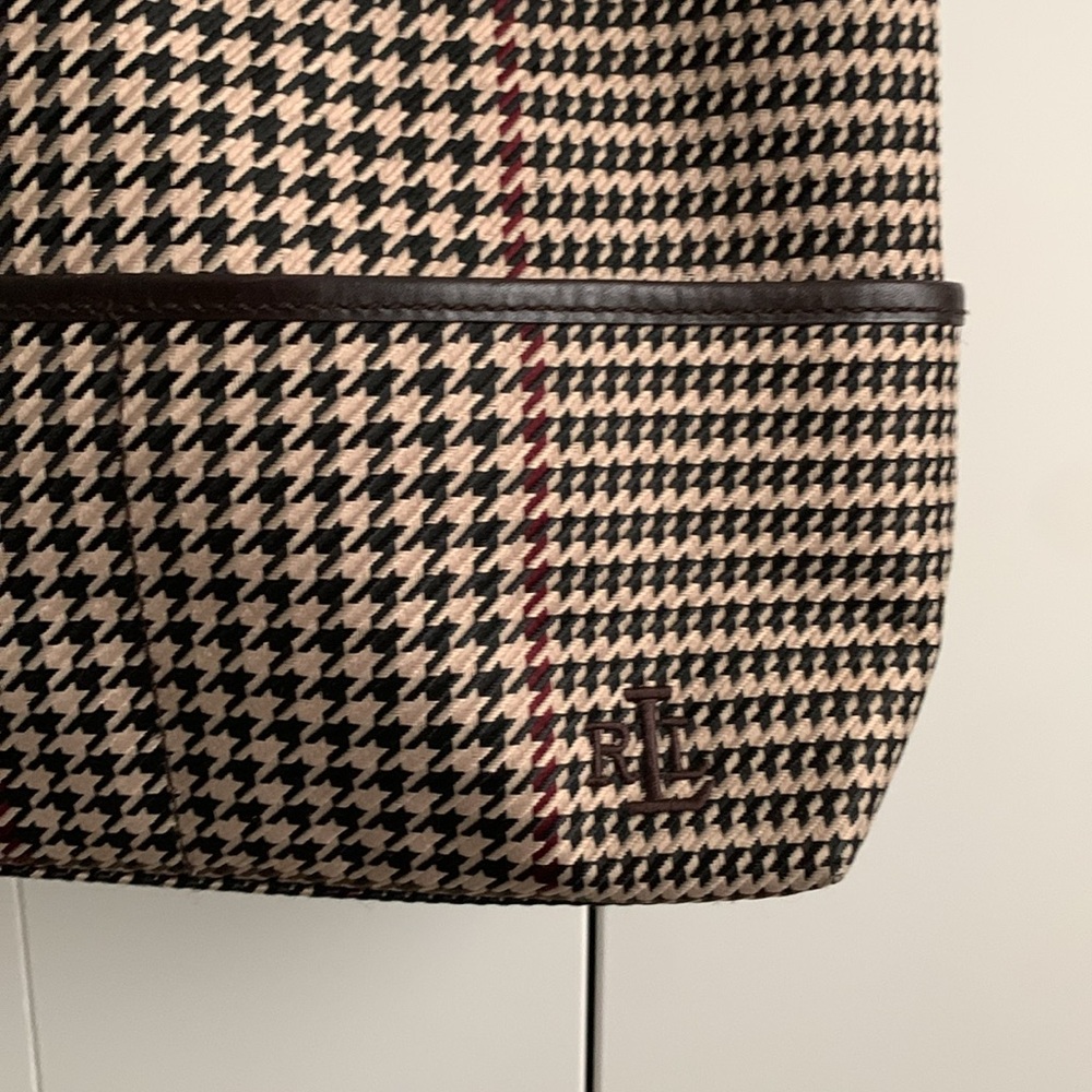 Lauren Ralph Lauren Houndstooth Shoulder‎ Bag - Picture 2 of 7